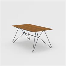 Houe Sketch havebord i grå med bordplade i bambus